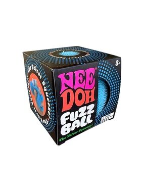 NWT NeeDoh Fuzz Ball Blue Velvet Squeeze Schylling Viral TikTok Fidget Toy